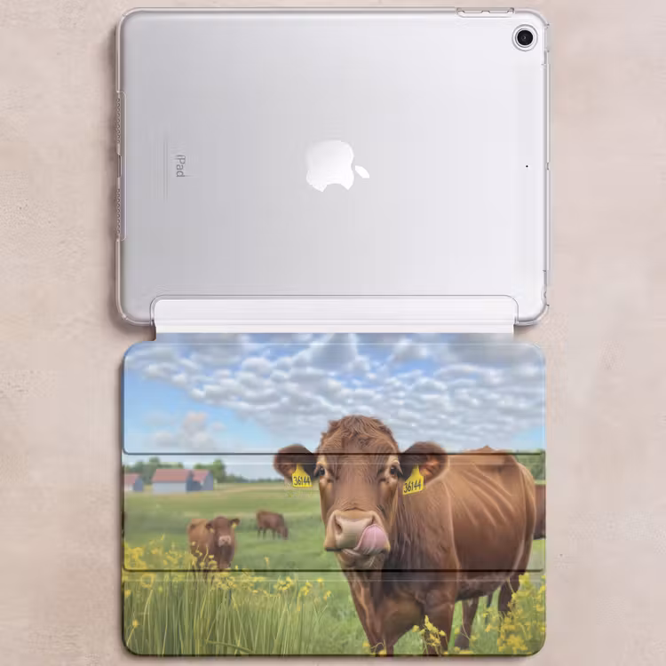 iPad hoes - Koe - Weide - Bloemen — 6