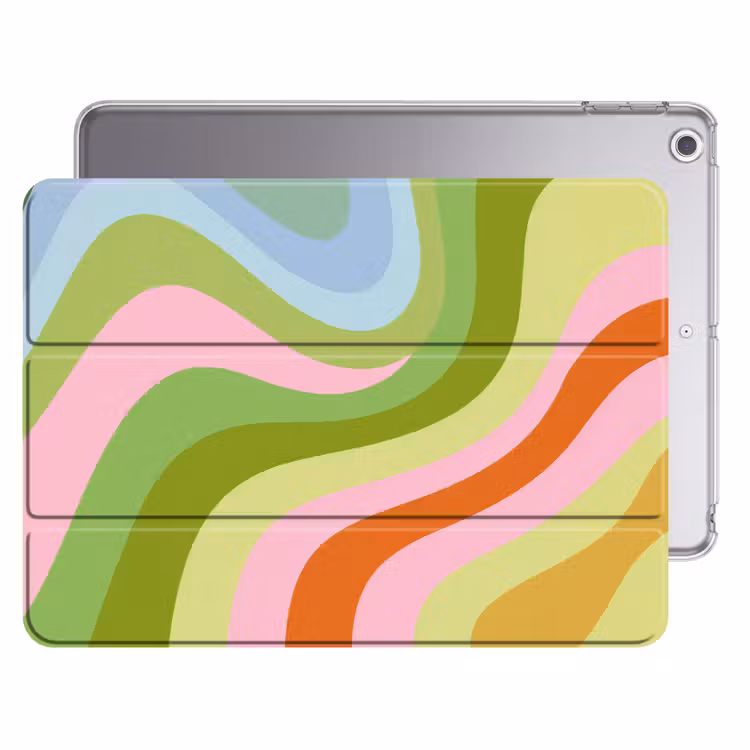 iPad hoes - Lijnen - Pasteltinten - Golvend — 1