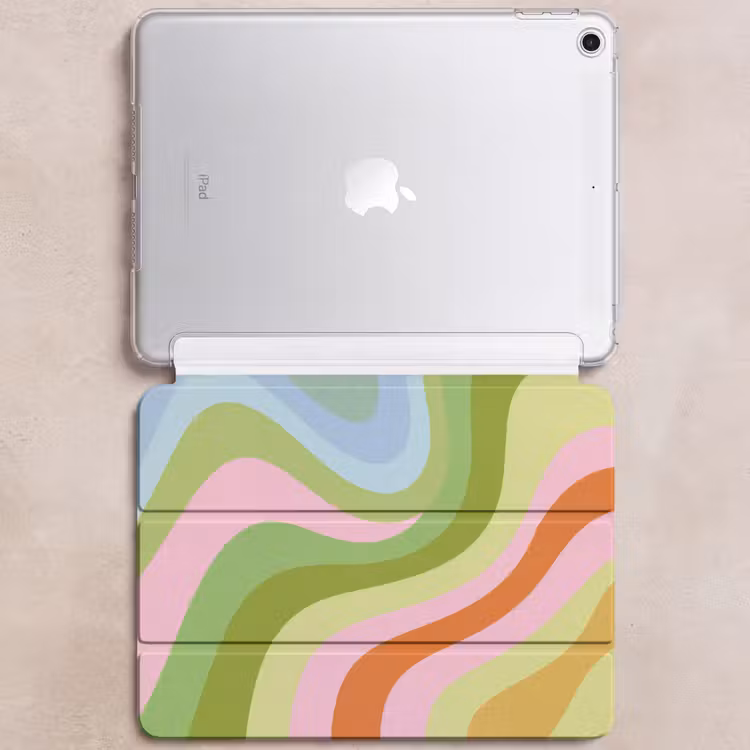 iPad hoes - Lijnen - Pasteltinten - Golvend — 6