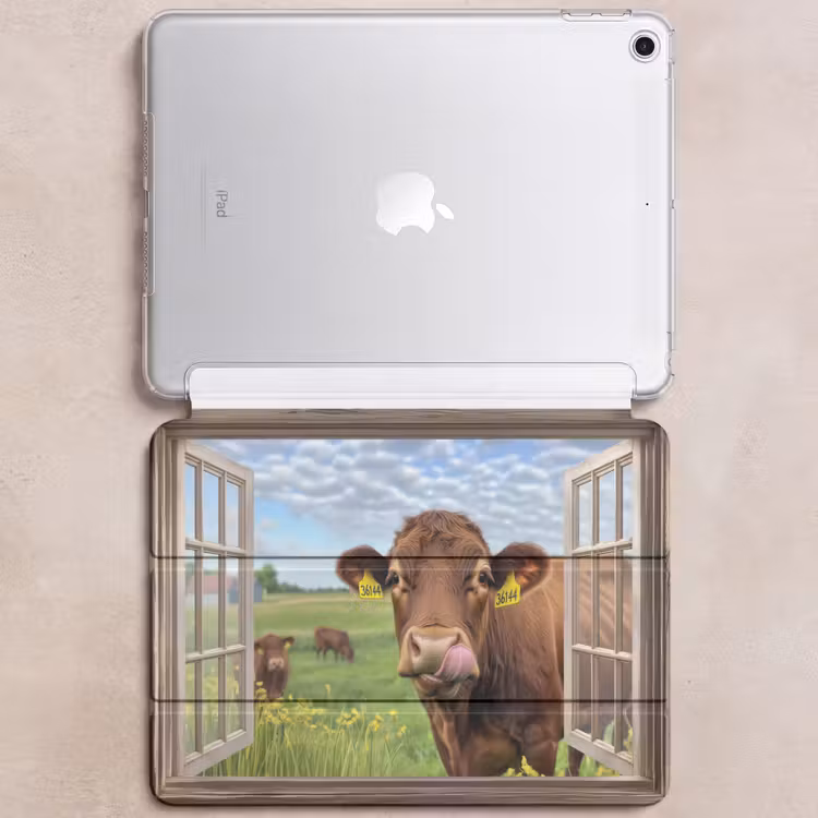 iPad hoes - Doorkijk - Koe - Weiland - Landschap - Dieren — 6