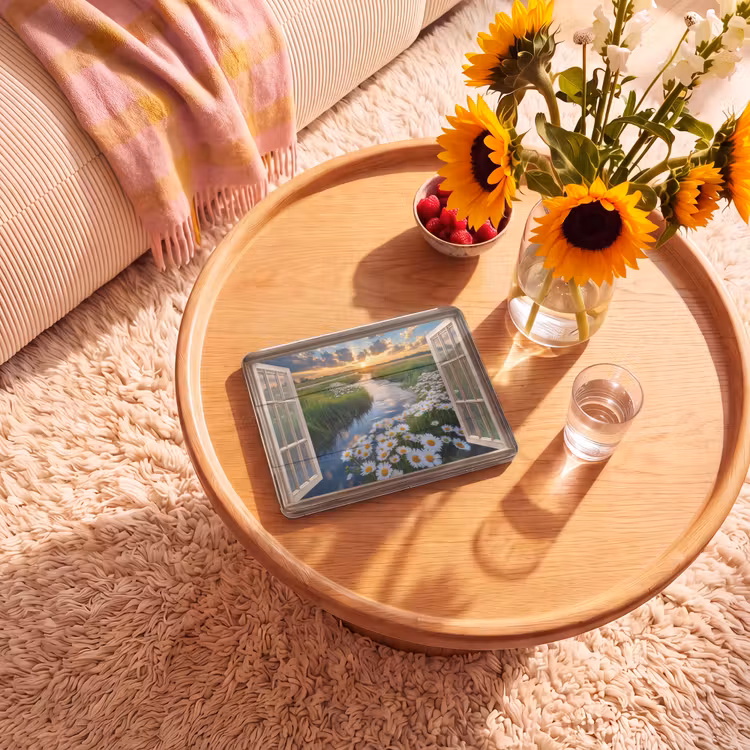 iPad hoes - Doorkijk - Landschap - Raam - Water - Zonsondergang — 2