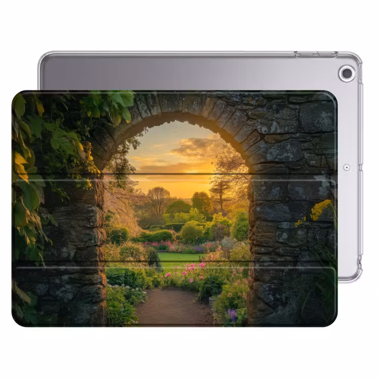 iPad hoes - Poort - Planten - Zonsondergang — 1