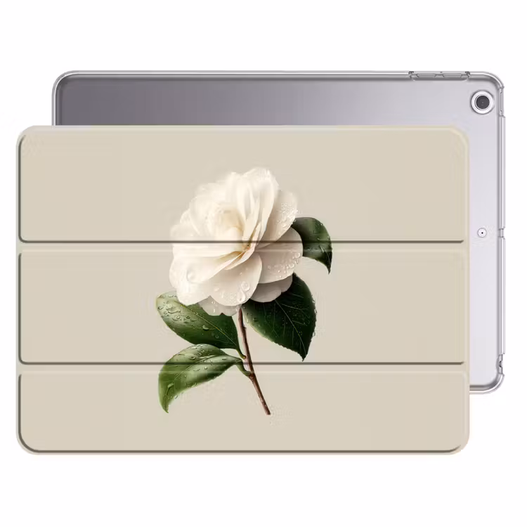 iPad hoes - Cameliabloem - Wit - Groen — 1
