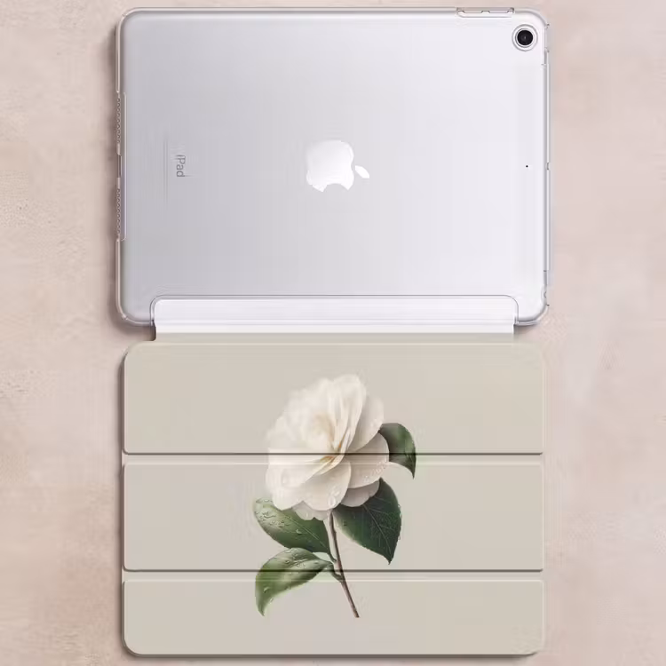 iPad hoes - Cameliabloem - Wit - Groen — 6