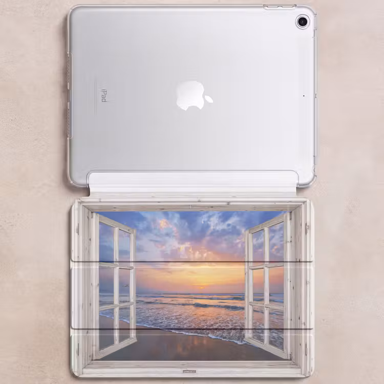 iPad hoes - Doorkijk - Zee - Strand - Zonsondergang - Blauw — 6