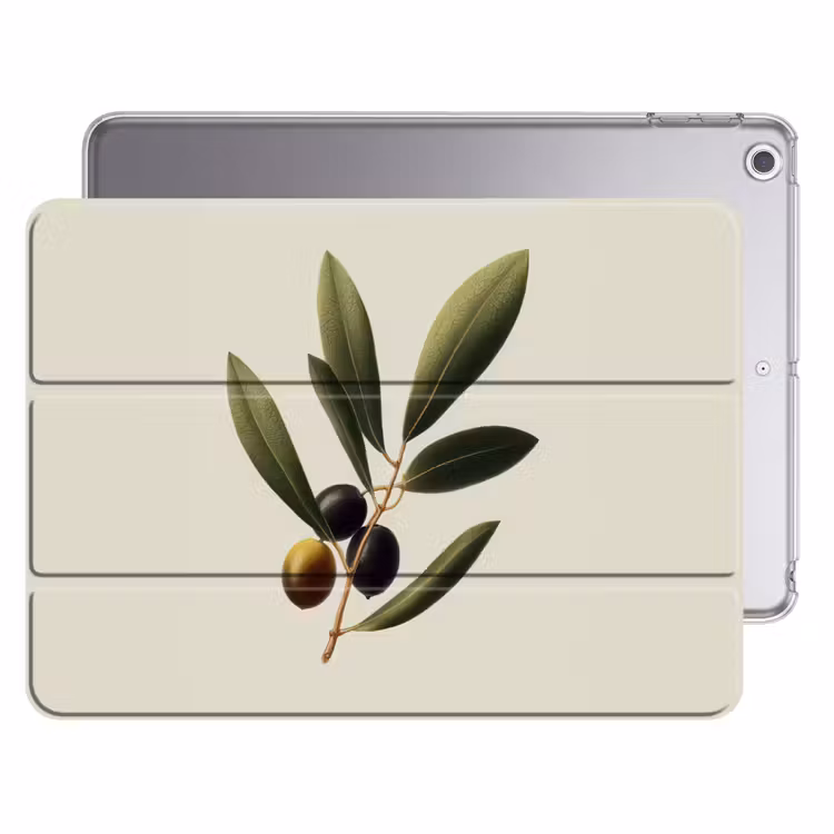 iPad hoes - Olijftak - Donkergroen - Olijven — 1