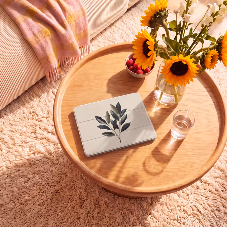 iPad hoes - Ovaal - Olijfgroen - Simpel — 2