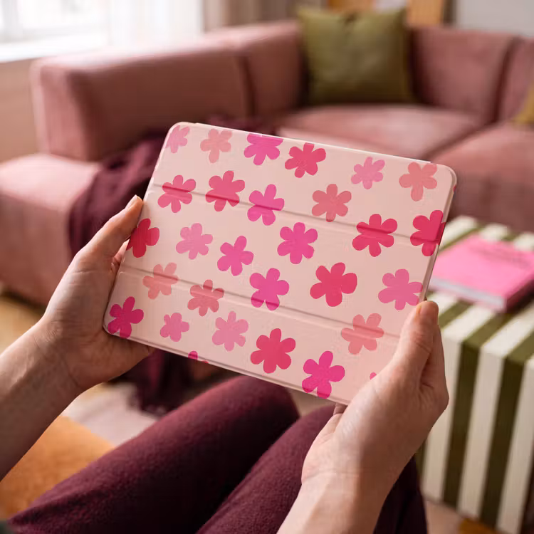 iPad hoes - Bloemen - Patroon - Roze — 3