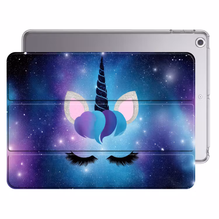 iPad hoes - Eenhoorn - Sterren - Blauw — 1