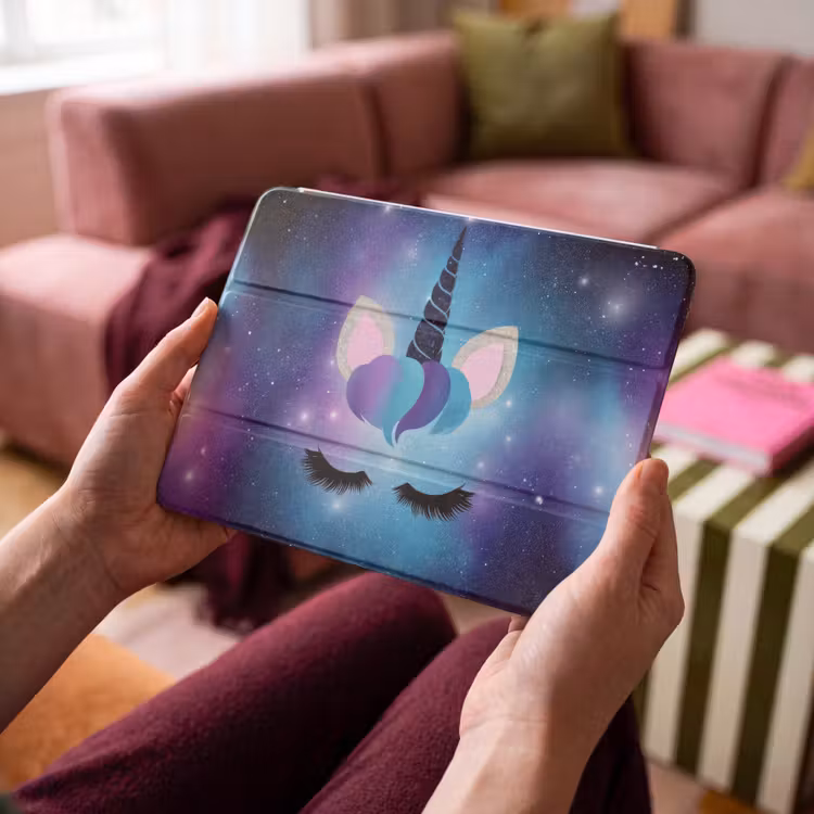 iPad hoes - Eenhoorn - Sterren - Blauw — 3