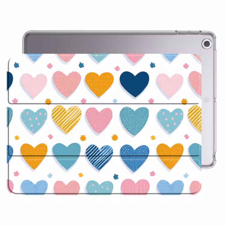 iPad hoes - Hartjes - Pastel - Patroon — 1