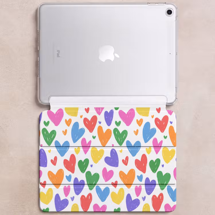 iPad hoes - Hartjes - Patroon - Kleurrijk — 6