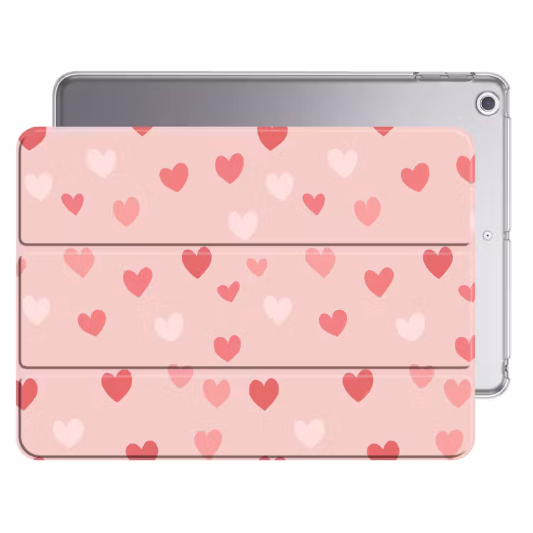 iPad hoes - Hartjes - Patroon - Roze — 1