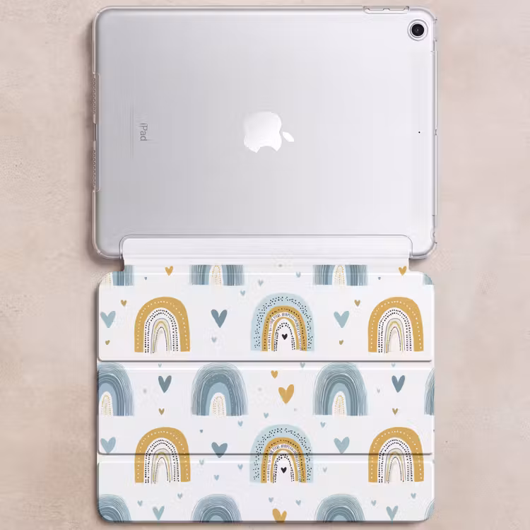 iPad hoes - Patroon - Regenboog - Hartjes — 6
