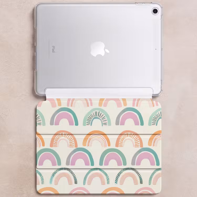 iPad hoes - Regenboog - Pastel - Patroon — 6