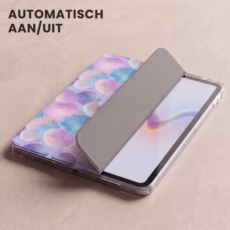 iPad hoes - Schelpen - Paars - Blauw - Patroon — 4
