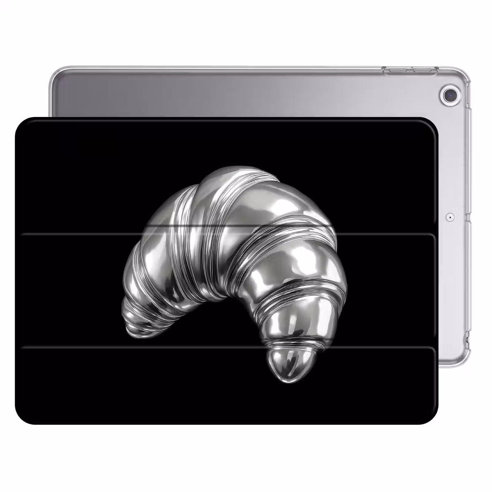 iPad hoes - Croissant - Metaal - Zilver — 1