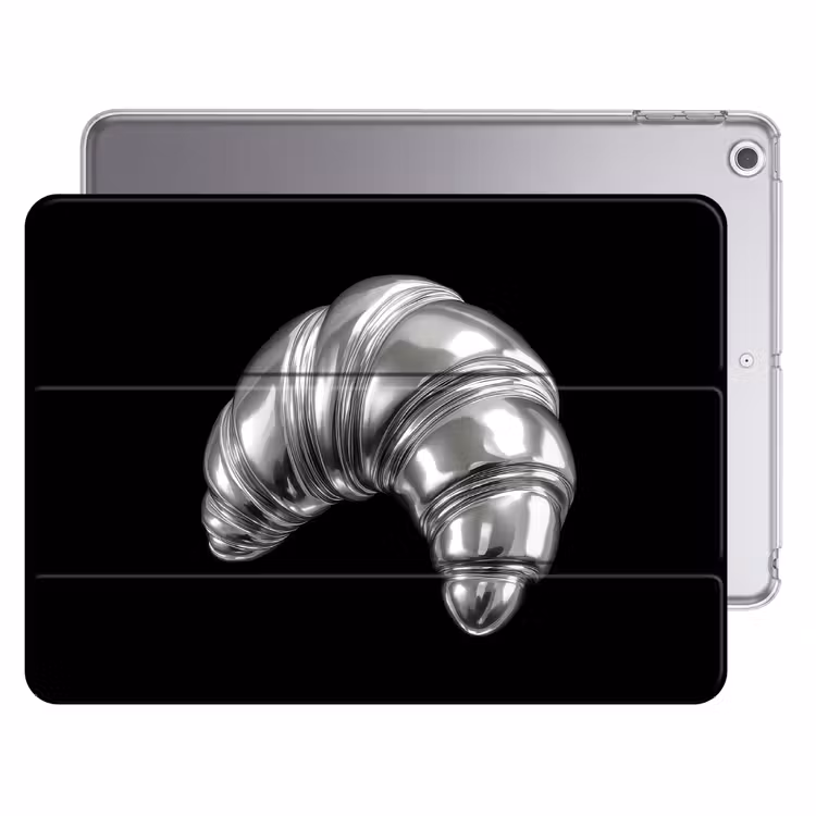 iPad hoes - Croissant - Metaal - Zilver — 1