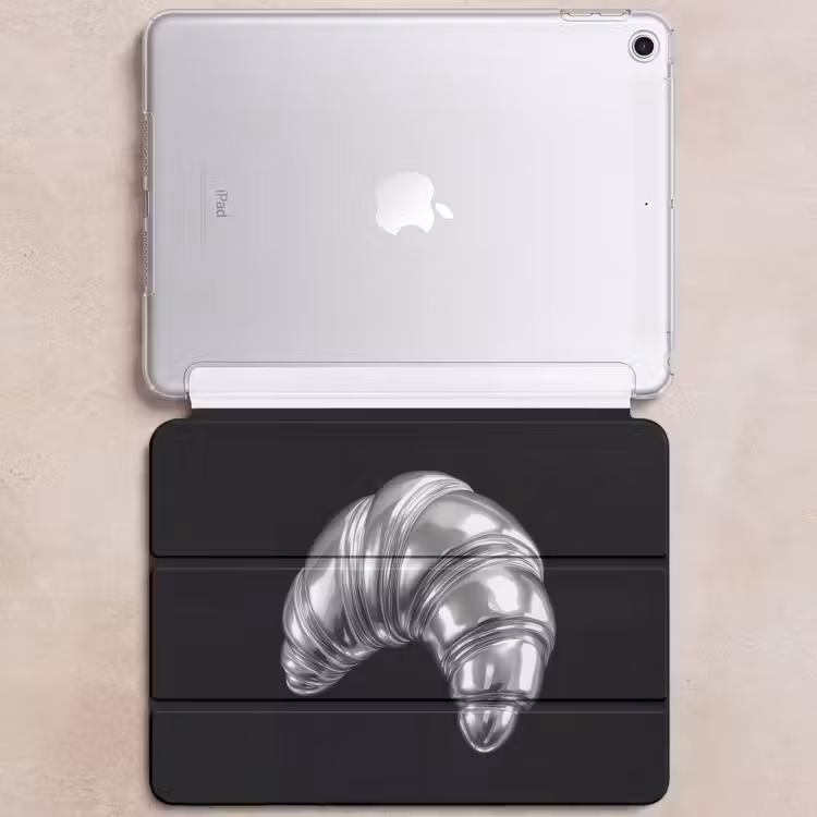 iPad hoes - Croissant - Metaal - Zilver — 6