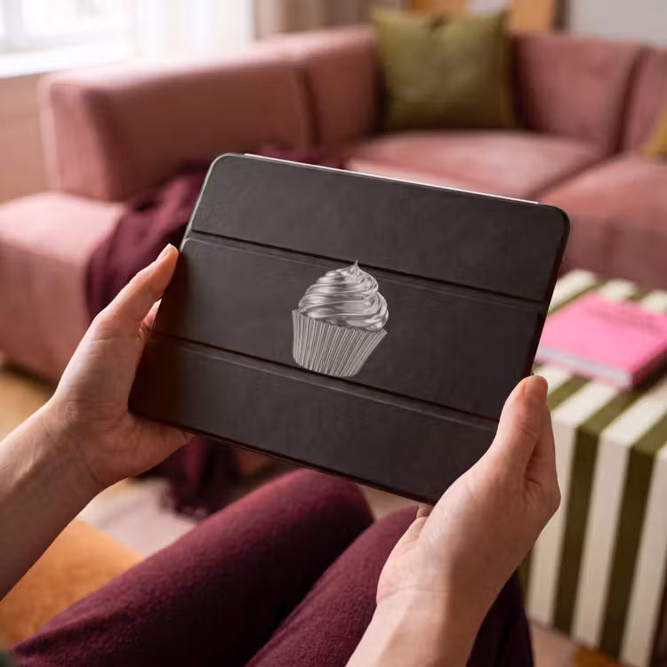 iPad hoes - Cupcake - Luxueus - Zilver — 3