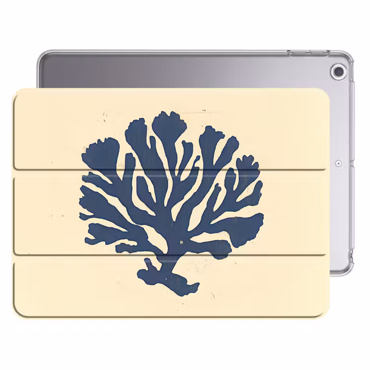 iPad hoes - Blauw koraal - Vertakkingen - Beige — 1