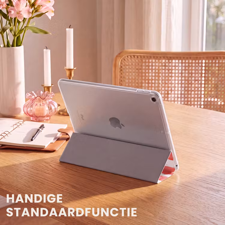 iPad hoes - Koraal - Verfstructuur - Rood - Blauw — 5