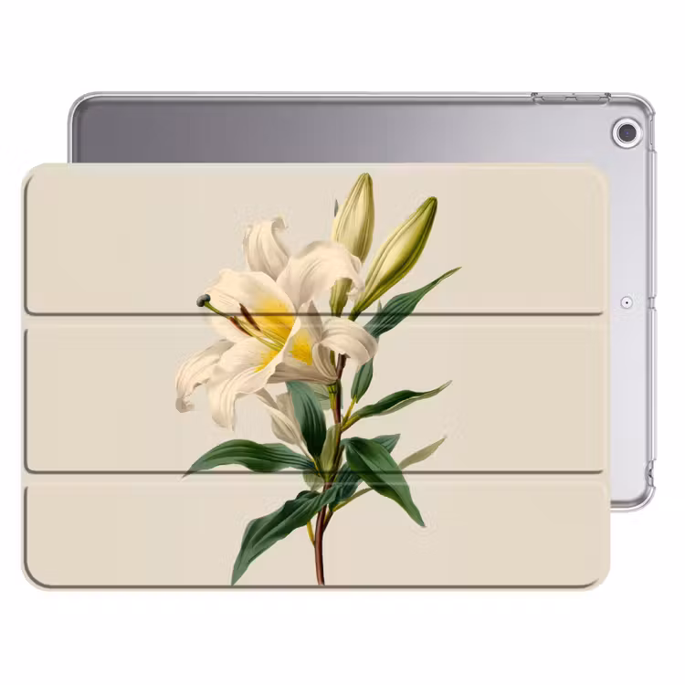 iPad hoes - Lelie - Elegant - Botanisch - Beige — 1