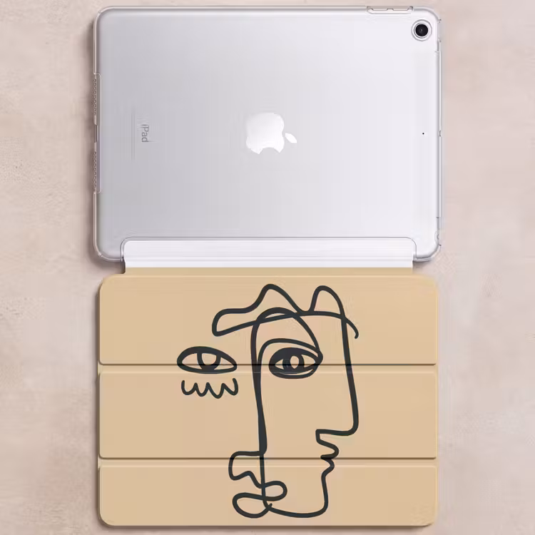 iPad hoes - Overlappende profielen - Lichtbruin - Zwart — 6