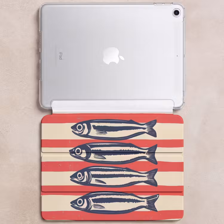 iPad hoes - Sardines - Rood en beige strepen — 6