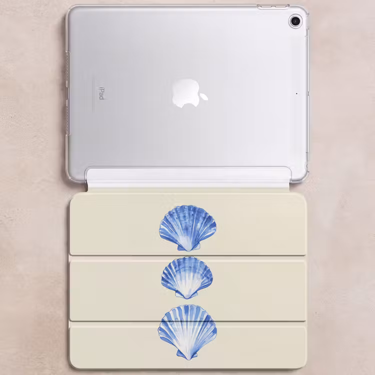 iPad hoes - Schelpen - Blauw - Beige — 6