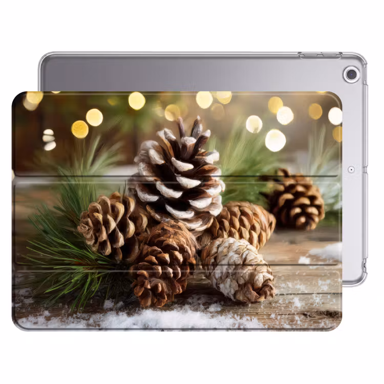 iPad hoes - Dennenappels - Kerstsfeer - Bruin - Groen — 1