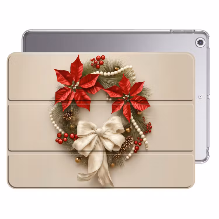 iPad hoes - Deurkrans - Strik - Kerst - Rood - Groen — 1