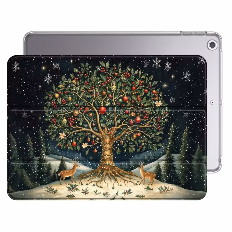 iPad hoes - Feestboom - Winterhemel - Kleurrijk — 1