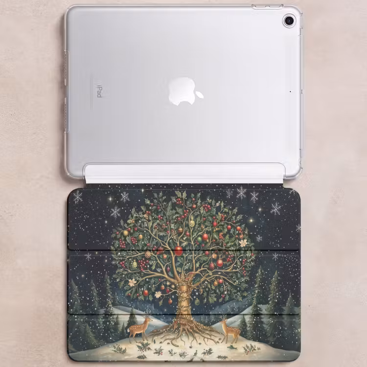 iPad hoes - Feestboom - Winterhemel - Kleurrijk — 6