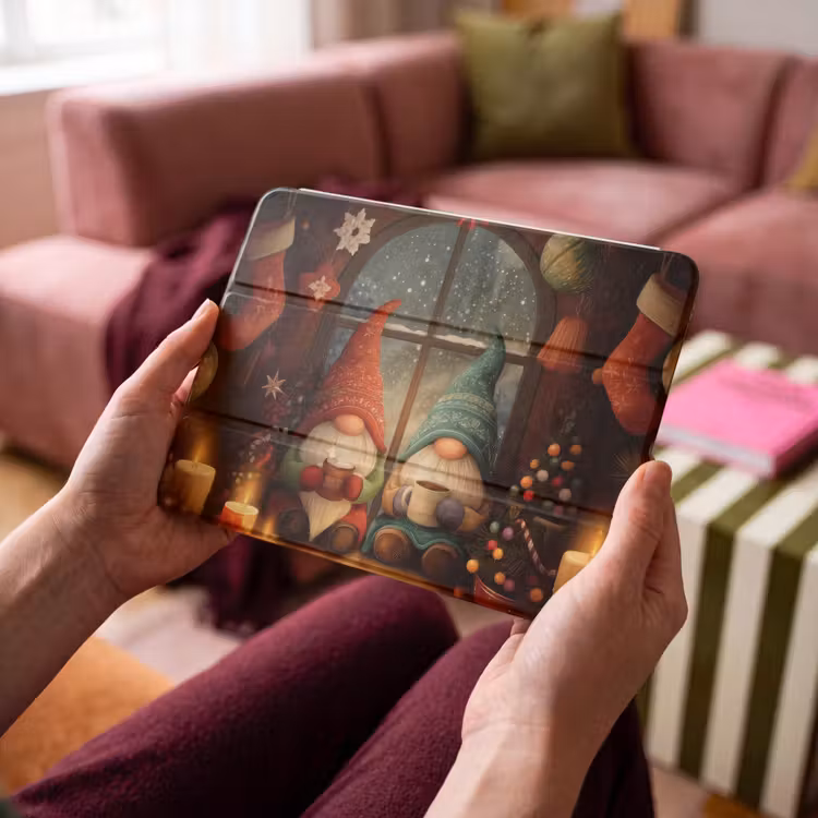iPad hoes - Gnooms - Kerst - Raam - Kleurrijk — 3