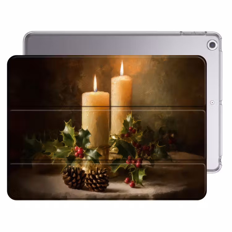 iPad hoes - Kaarslicht - Kerst - Veelkleurig — 1