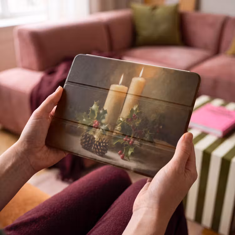 iPad hoes - Kaarslicht - Kerst - Veelkleurig — 3