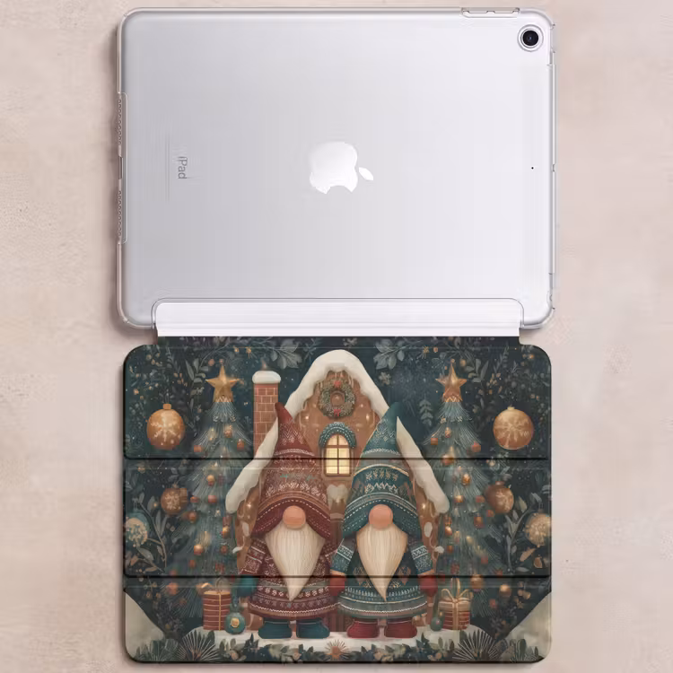 iPad hoes - Kerst - Gnomen - Peperkoekhuisje - Rood - Groen — 6