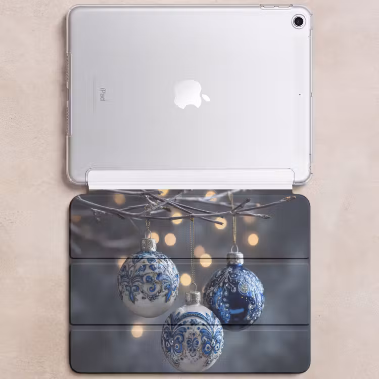 iPad hoes - Kerstbal - Versierd - Blauw — 6