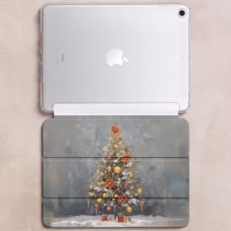iPad hoes - Kerstboom - Cadeaus - Rood - Goud — 6