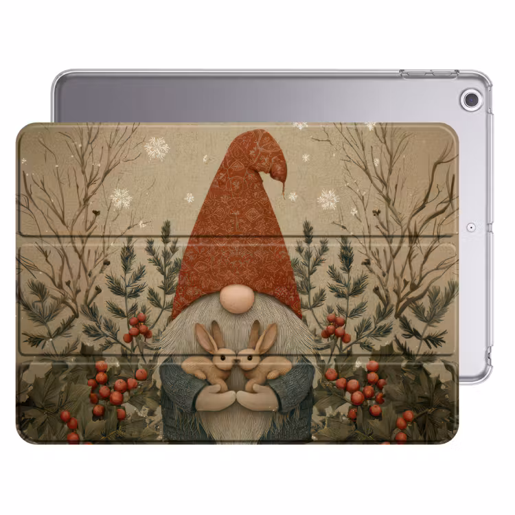 iPad hoes - Kerstgnome - Konijntjes - Kleurrijk — 1