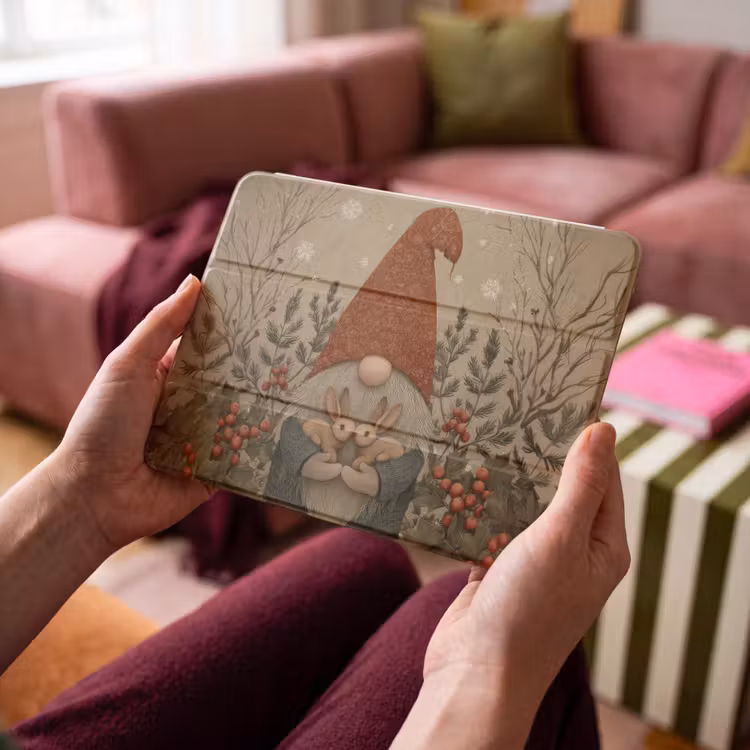 iPad hoes - Kerstgnome - Konijntjes - Kleurrijk — 3