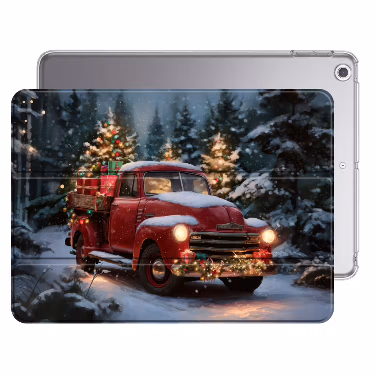 iPad hoes - Kersttruck - Sneeuwbos - Rood — 1