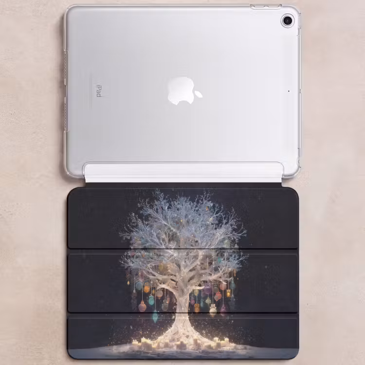 iPad hoes - Sneeuwboom - Lichtjes - Wit - Kleurrijk — 6