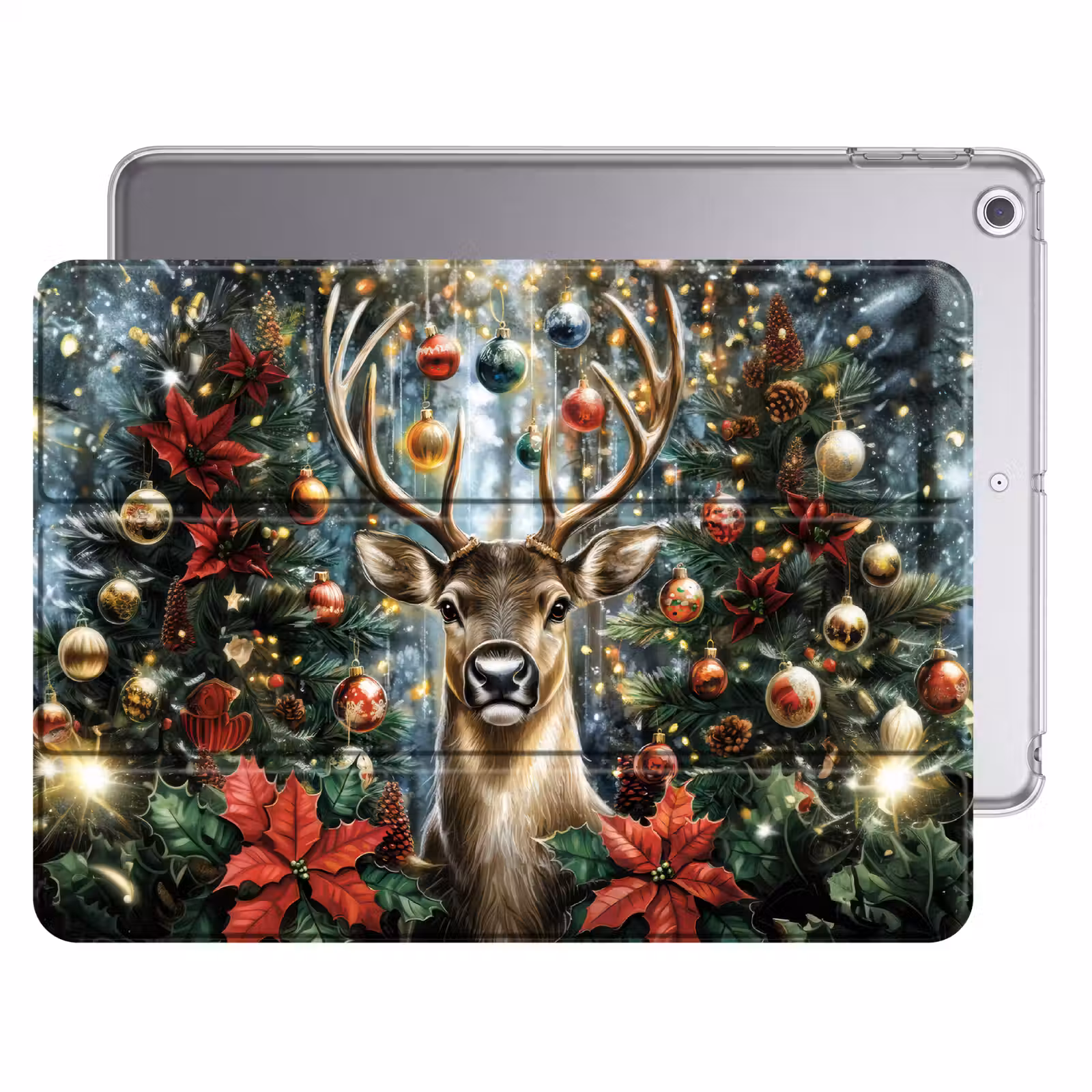 iPad hoes - Kerstfeest - Dennenbos - Rood — 1