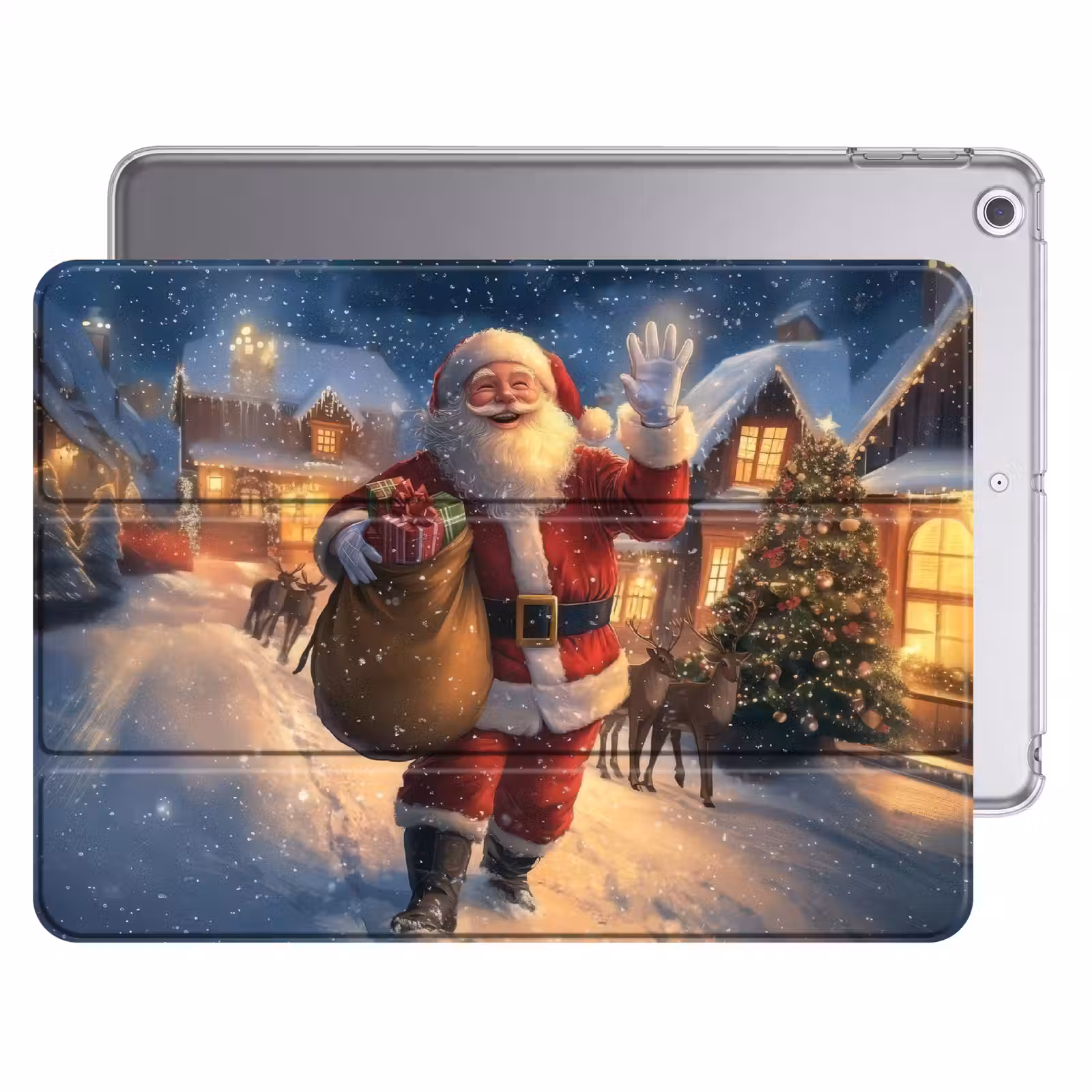 iPad hoes - Kerstman - Dorp - Hert - Donker — 1