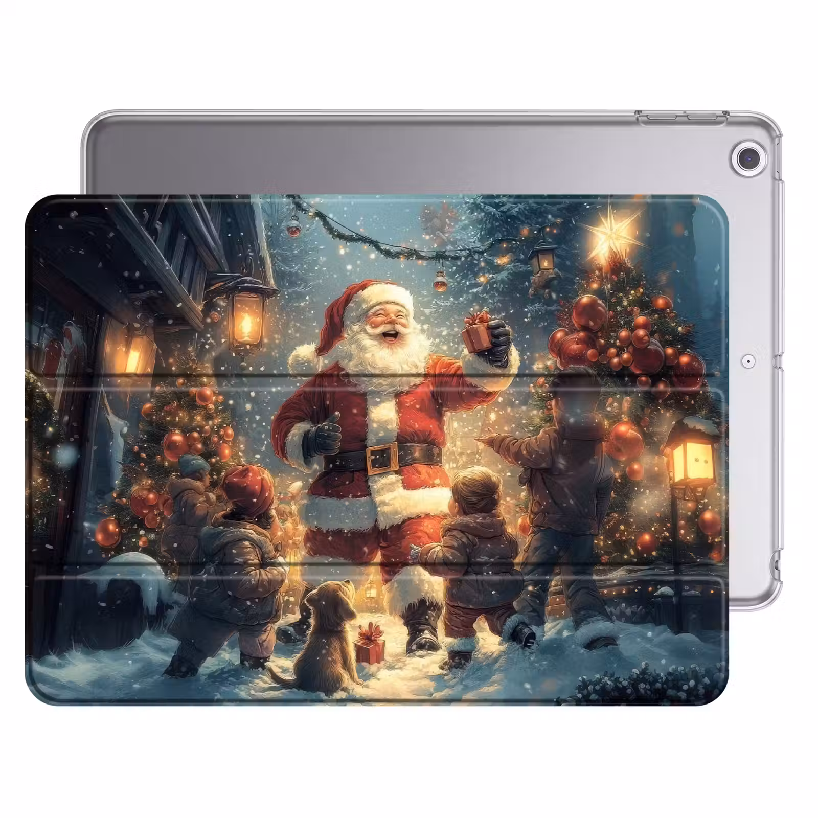 iPad hoes - Kerstvreugde - Sneeuw - Kleurrijk — 1