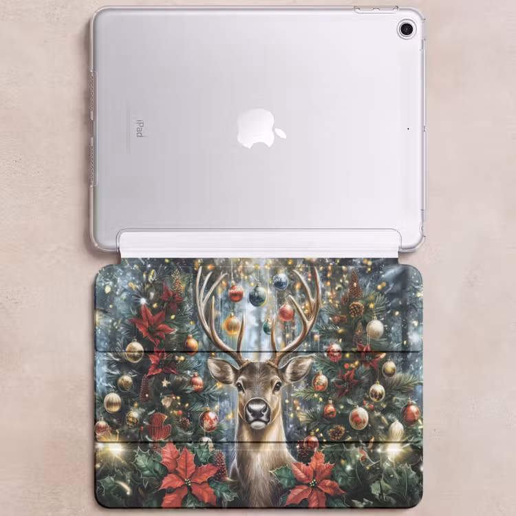 iPad hoes - Kerstfeest - Dennenbos - Rood — 6