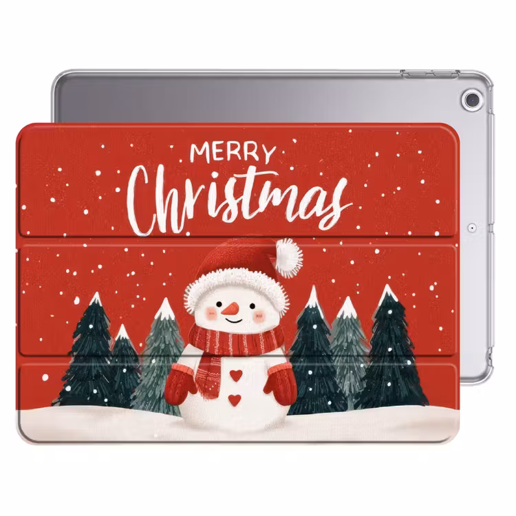iPad hoes - Kerstgroet - Sneeuw - Rood — 1