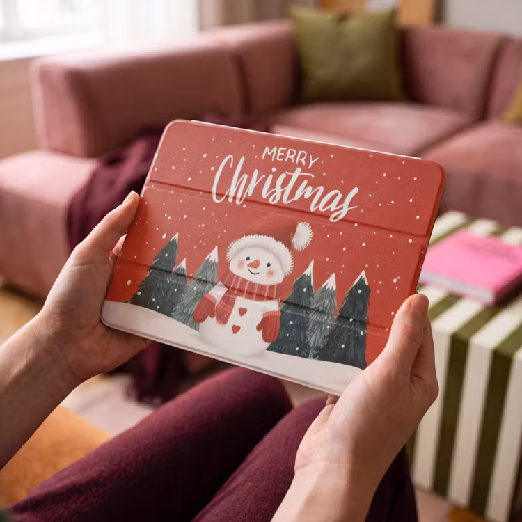iPad hoes - Kerstgroet - Sneeuw - Rood — 3